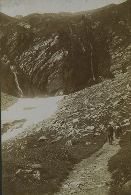 Frankreich Wandern in den Pyrenäen Wasserfall Gavarnie? Altes Schnappschuss Foto 1900