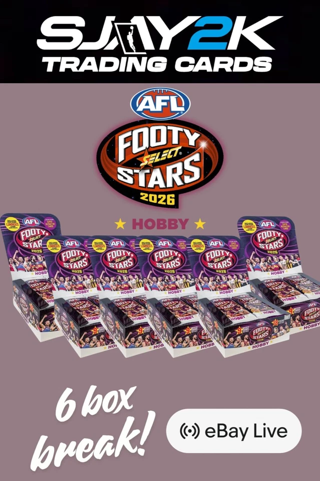 Select 2026 AFL Footy Stars 6 Hobby Box Group Break #43 - PYT