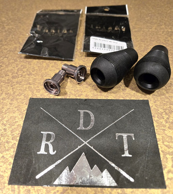 DRT Varial MK1 Silver Wheel Caps With Black FAT J Knobs  Set Of 2  FREE SHIPPING