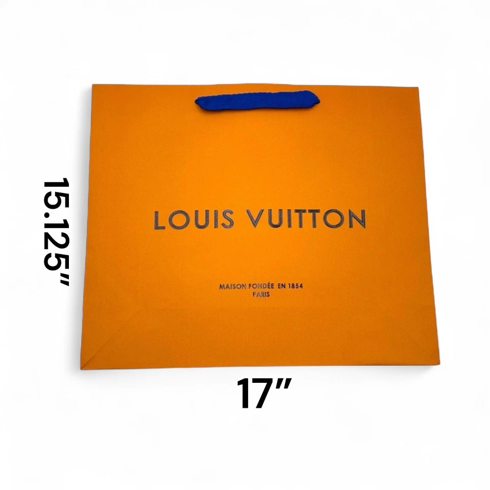 New Classic Louis Vuitton Orange Large Shopping Gift Bag 17” X 15.135” X 5” - Image 3 of 3