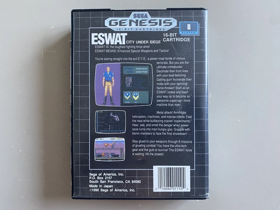 ESWAT: City Under Siege, Sega Genesis Megadrive, NTSC Complete - Image 3 of 4