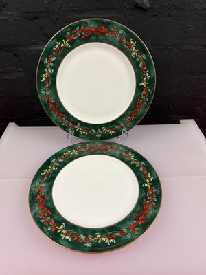 Royal Worcester Holly Ribbons grün Speiseteller 27,5 cm 5er Set verfügbar