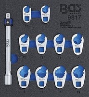 "Bgs HahnenfußSchlüSsel-Satz - Sw 10 - 19 Mm - 3/8\" - 11-Tlg."