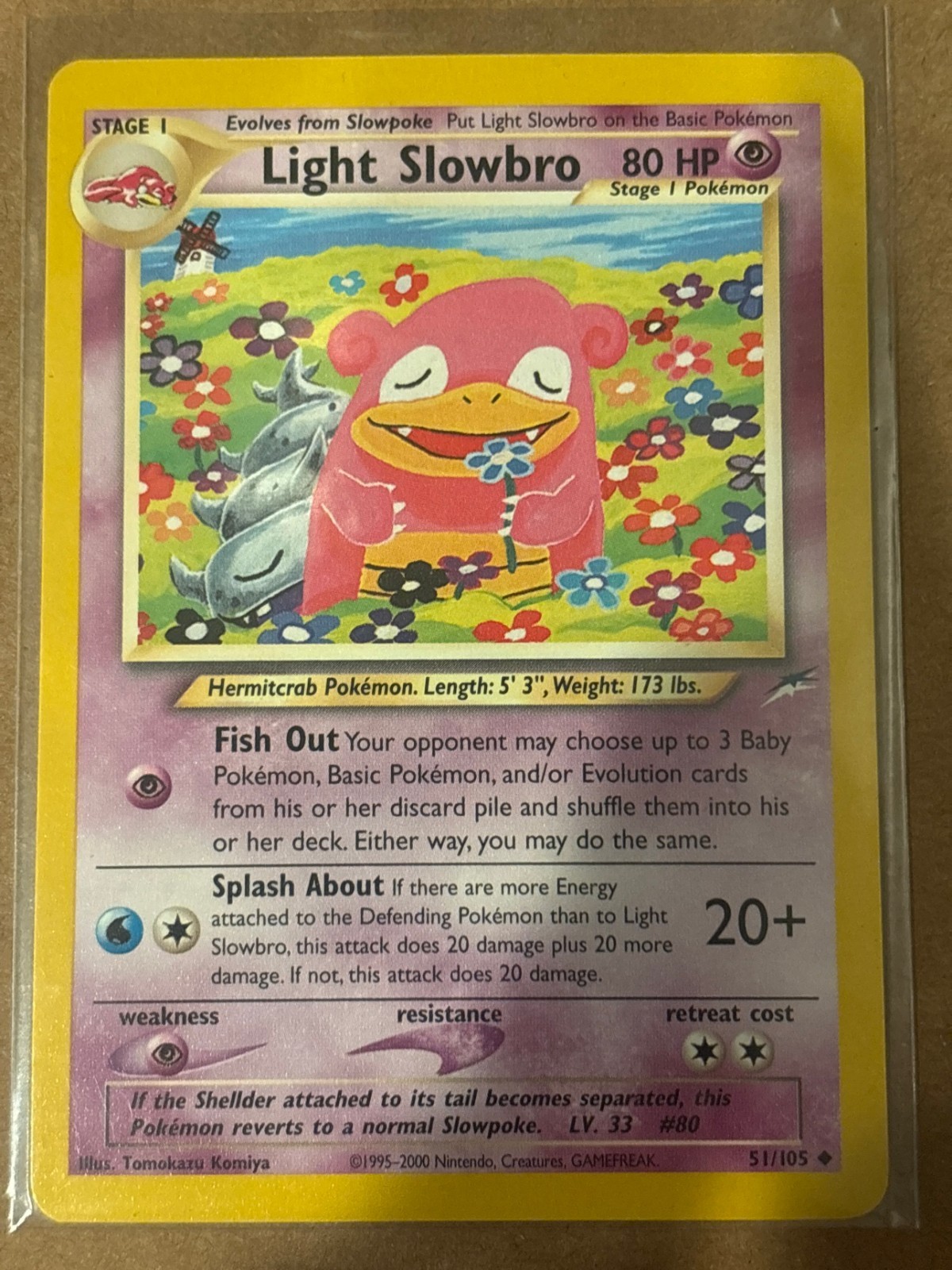 Pokemon Light Slowbro 51/105 Neo Destiny WOTC Near Mint