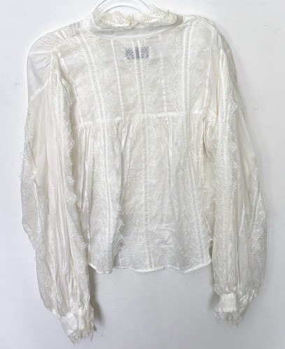 One teaspoon eternal spirit top SZ small white lace ballon sleeve - Picture 4 of 4
