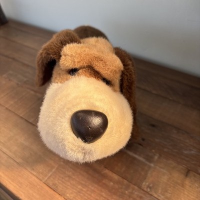 Vintage Basset Hound Gina Stofftier Plüschtier ''Toy Of America'' 193 S1 