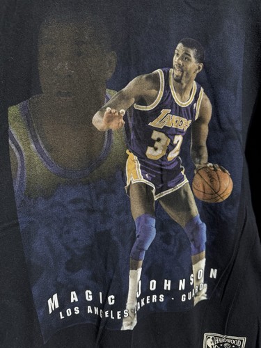 Magic Johnson Los Angeles Lakers Mitchell Ness Hardwood Classics Shirt Small S - Picture 2 of 6