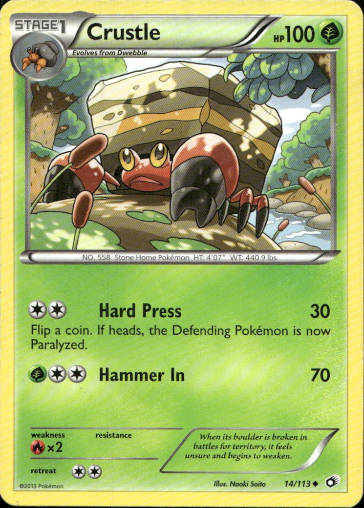 Crustle 14/113 Legendary Treasures U MP Pokémon — English