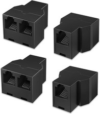 RJ12 6P6C 1 Female to 2 Female Telephone Line Splitters, Telephone Landline Cabl