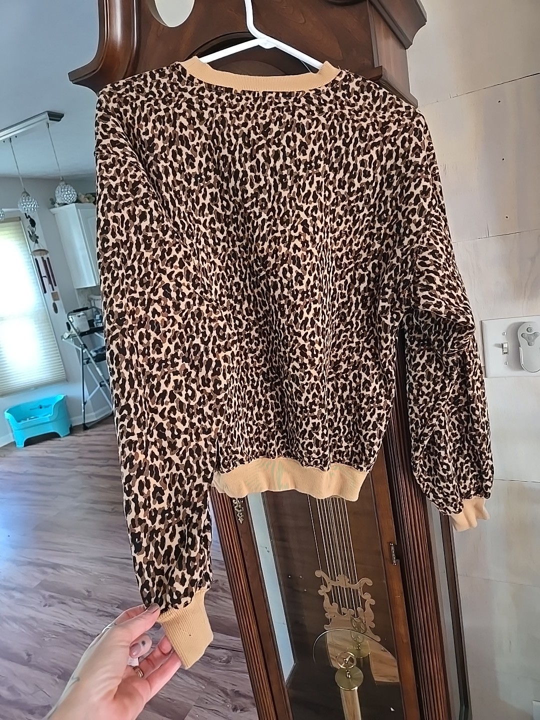 Fabletics Leopard  Print Pull Over Sweater- Small - image 4