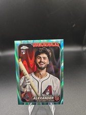 BLAZE ALEXANDER 2024 TOPPS CHROME UPDATE  ROOKIE DEBUT RAYWAVE CARD #61/199. rookie card picture