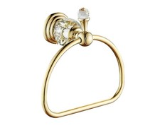 Crystal Towel Ring, Gold Towel Holders for Bathrooms, Round Hand Towel Rack W...