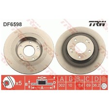 2x Bremsscheibe hinten für Mitsubishi Outlander 3 GFW GGW | 26205017