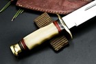 Handmade D2 Steel Custom Hunting Bowie Knife with BONE material Handle — photo 7
