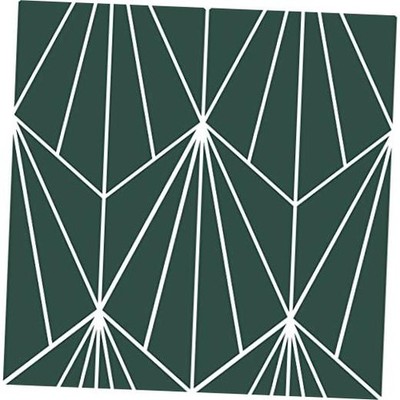 Beryl Peel and Stick Floor Tiles, Green, 12''L x 12''W x 0.06''T Emerald