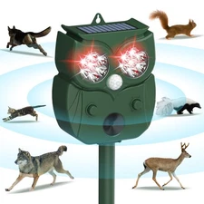 Animal Repellent, Raccoon Repellent Ultrasonic, Waterproof Motion Detection F...
