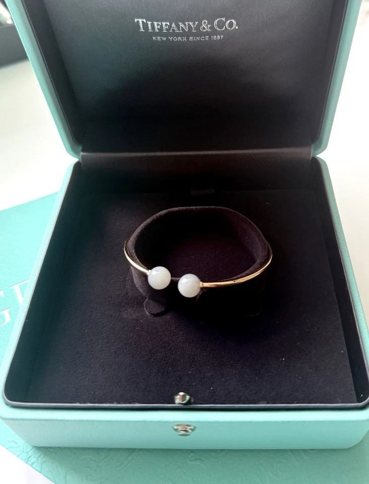 蒂芙尼 18k 玫瑰金月光石球手链 尺寸 M 硬件系列 — 第 3/4 张图片