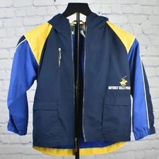 Preowned Beverly Hills Polo Club Boys Jacket Blue Yellow Size 6