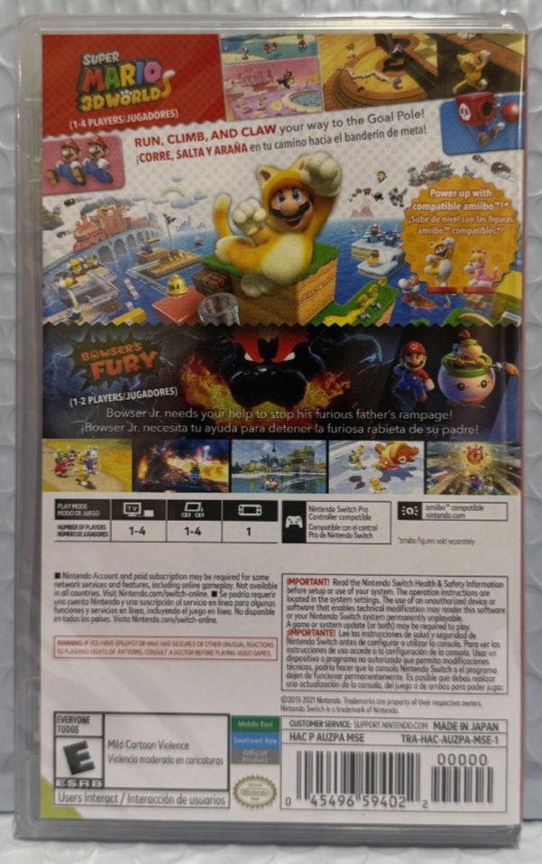 Super Mario 3D World + Bowser's Fury - Nintendo Switch 45496594022