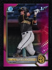 2022 Bowman Chrome Prospects Fuchsia Refractor 12/199 Euribiel Angeles 0q79