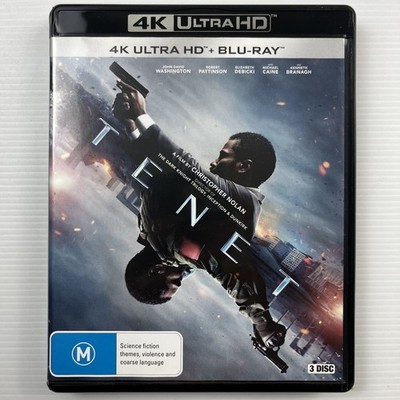 TENET 4K Ultra HD + Blu-ray 3-Disc Set Christopher Nolan Film Action Sci-Fi