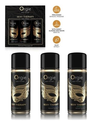 Sexy Orgies Therapy Collection Gift Set Kit 3 Piece Erotic Lubricant Oil