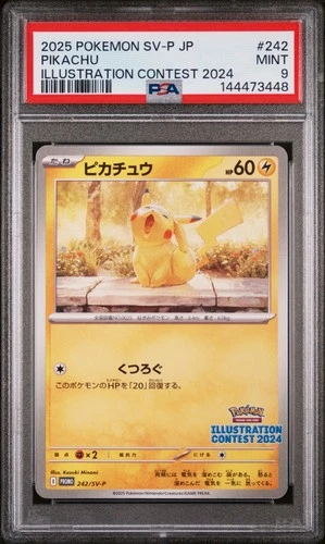 Japanese Pikachu 242/SV-P Illustration Contest 2024 PSA 9 Mint 2025