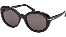 NEW TOM FORD FT1009 01  SHINY BLACK/SMOKE AUTHENTIC SUNGLASSES 55-19-140