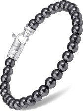 MagnetRX Hematite Magnetic Bracelet Max Strength For Men  Women Classic Large 