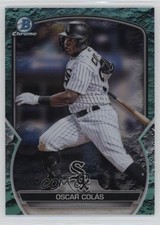 2023 Bowman Chrome Prospects Aqua Lunar Crater Refractor /125 Oscar Colas 1a23