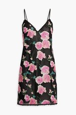 Anna Sui Rose Sequin-Embellished Tulle Mini Slip Dress 6 U.S, 10 U.K, 38 FR NWT