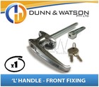 <!--F#f_0-->Chrome Plated Front Fixing 'L' Lock / Handle (Trailer Caravan Canopy Toolbox) x1<!--F/-->
