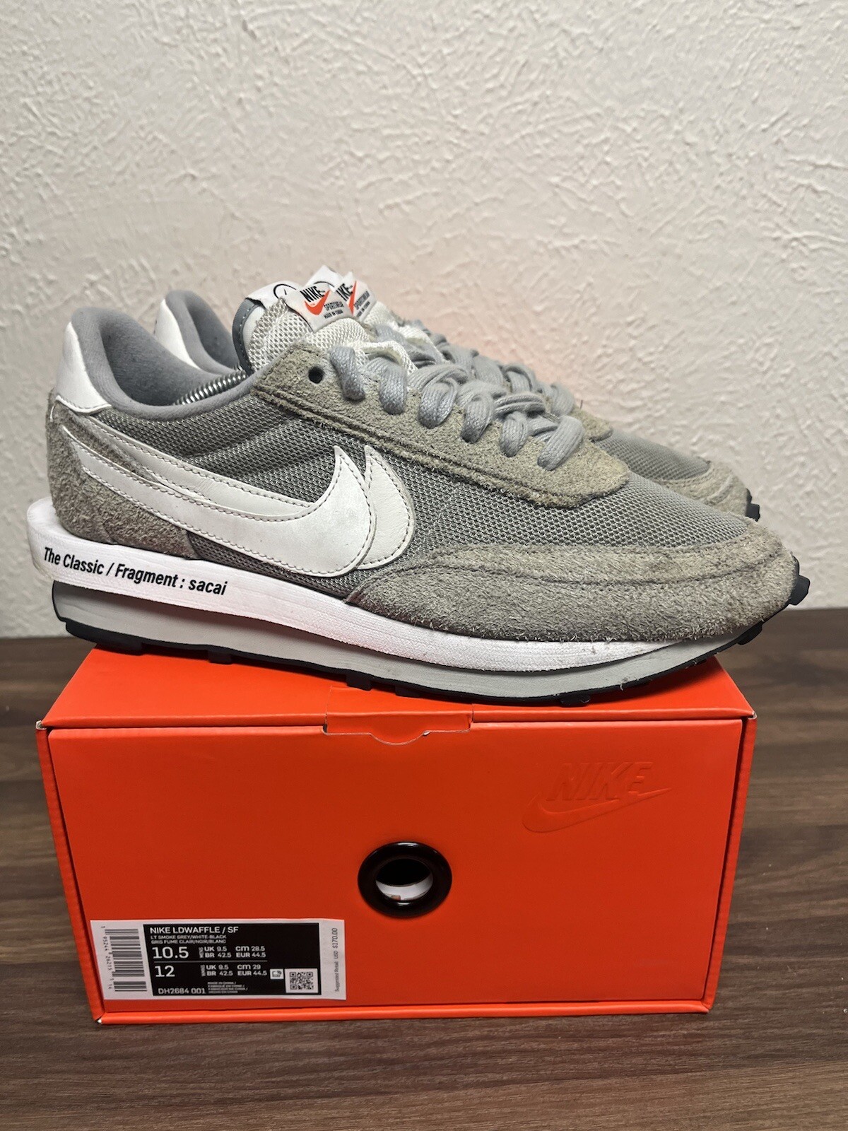 SACAI X NIKE Taglia 10 5 Nike LD Waffle x Fragment Design x Sacai Grigio DH2684 001