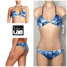The Bikini Lab Indigo cheeky bikini. L-top/XL-bottom