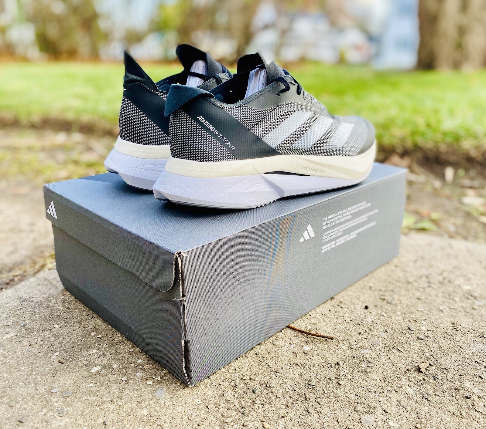 Adidas Adizero Boston 12 Men’s Running Shoe size 10 Wide Black Carbon eBay