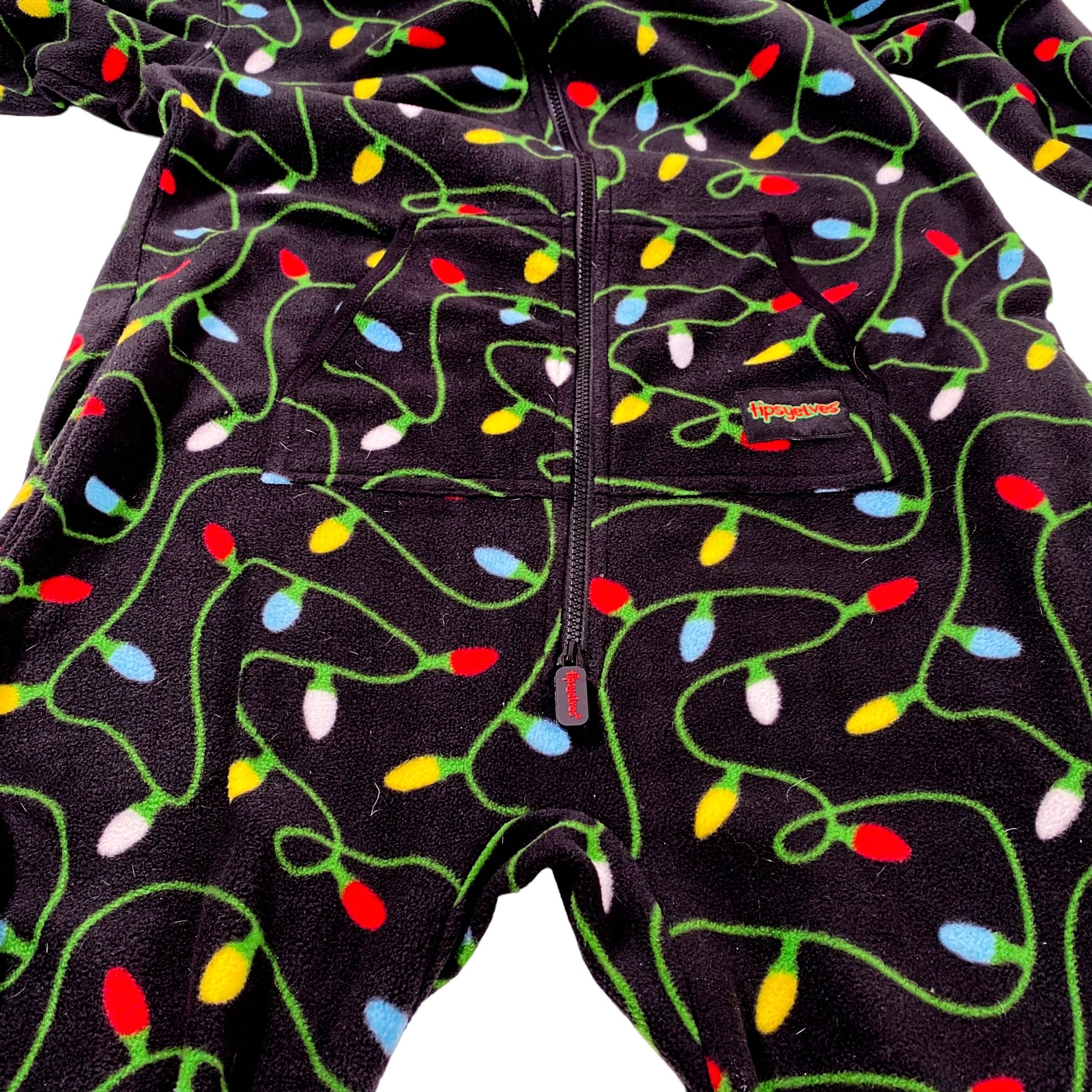 Tipsy Elves Holiday Goodies Medium Jumpsuit One Piece Fleece Pajamas eBay
