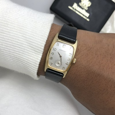 Rare HAMILTON Boulton SS 6264 Tank Quartz Swiss Silver Dial Vintage Fullset