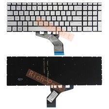 US Silver With Backlit Keyboard for HP Pavilion 15-CN 15-CP 15-CS 15-CW 15-CR