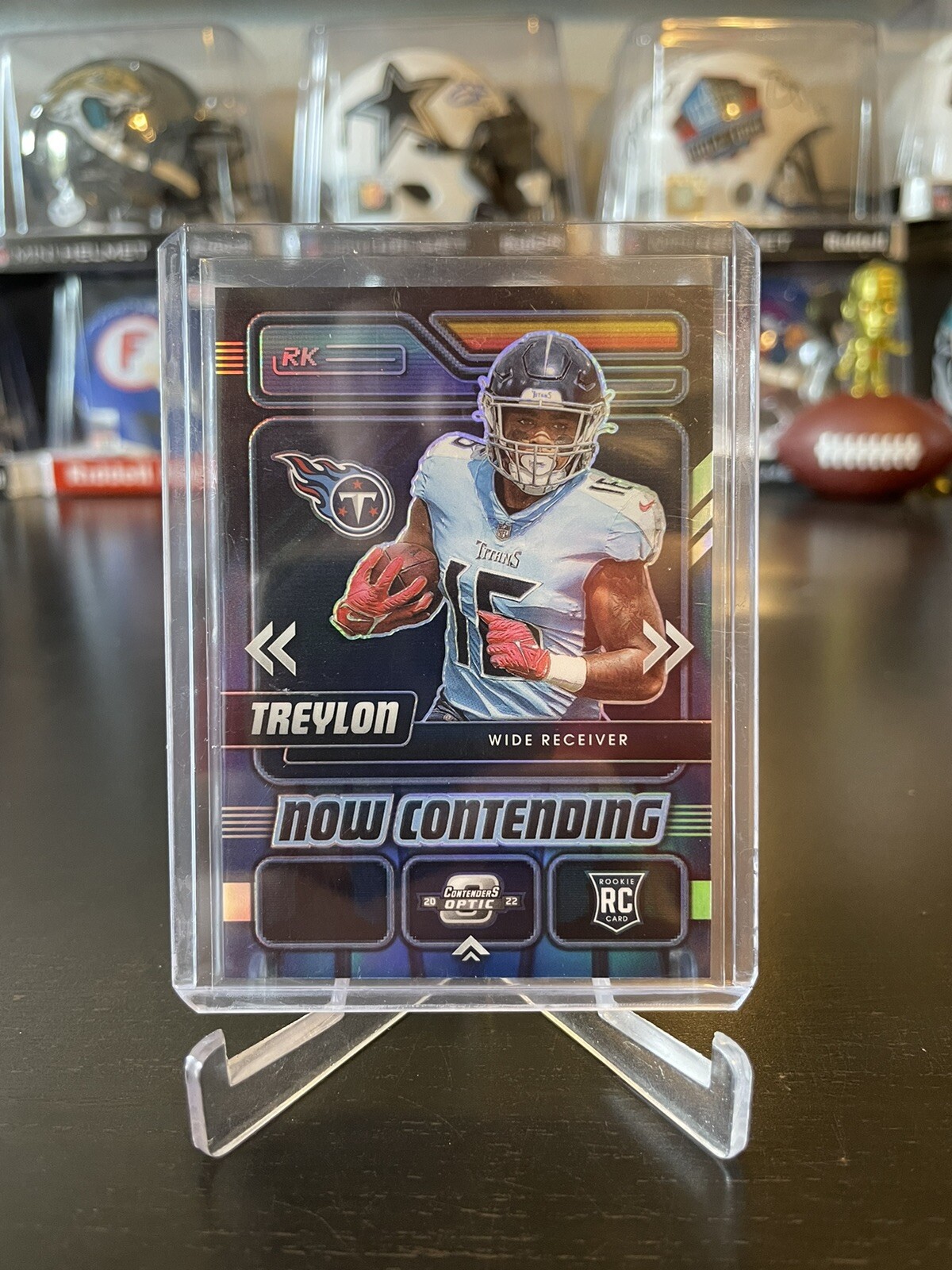 2022 Contenders Optic Treylon Burks Now Contending Rookie Prizm RC Case Hit R5
