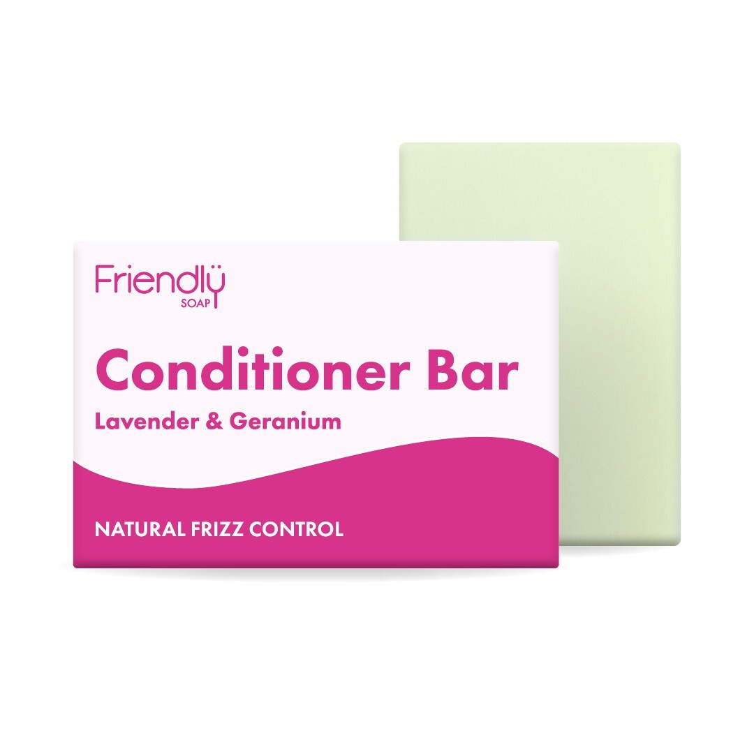FRIENDLY SOAP-CONDITIONER BAR | LAVENDER & GERANIUM Free-from SLS PARABENS-90g