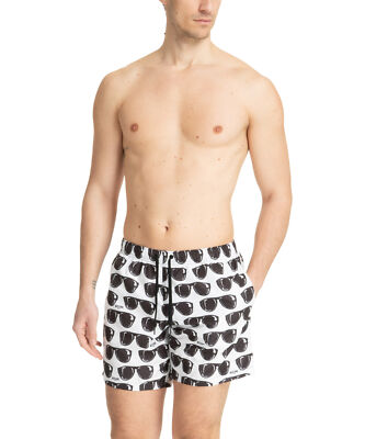 Moschino Badeshorts herren 251V3A423193142001 White Black