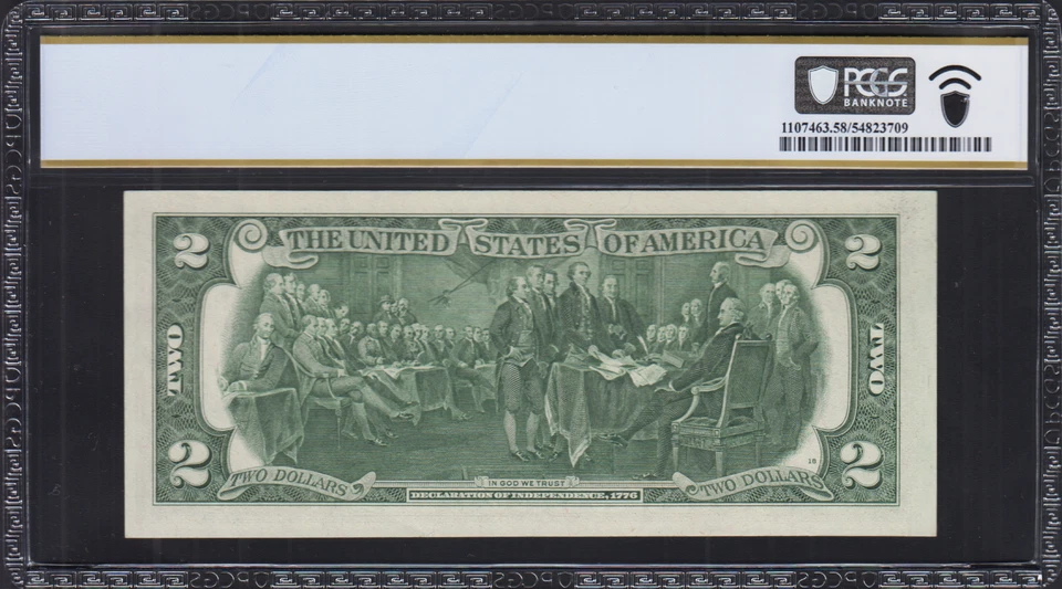Fr.1935-i 1976 Minneapolis $2 Federal Reserve Star Note PCGS Choice AU 58 PPQ - Image 2 of 2