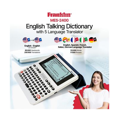 Franklin MES-2400 Digital Talking Dictionary, Multi-Language