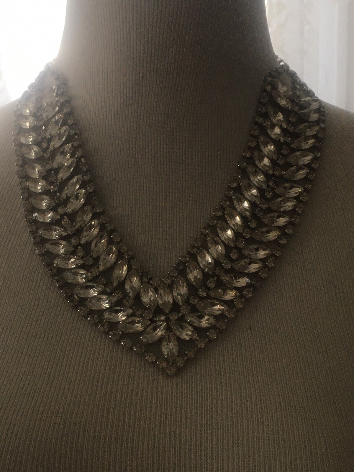 Stunning Eisenberg Statement Piece Rhinestone Nec… - image 8