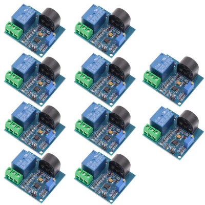 10pcs 12 V Relay AC Current Detection Sensor Module Over Current Protection 5A