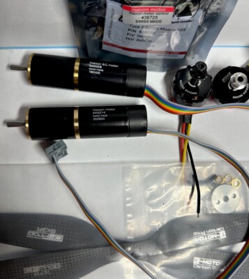Macon DC motor precision 40W w/ planetary gearhead 14:1 ratio EMC