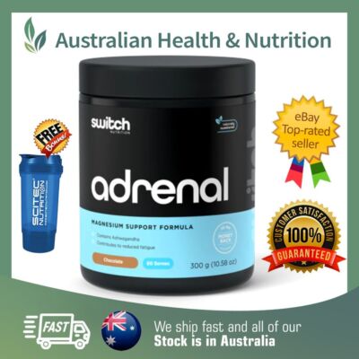 SWITCH NUTRITION ADRENAL 60 SERVES + FREE SAME DAY POST & SHAKER