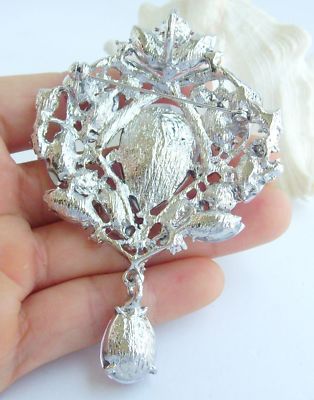 Broche Vintage Fleur d'Or Et Citrine - Broches