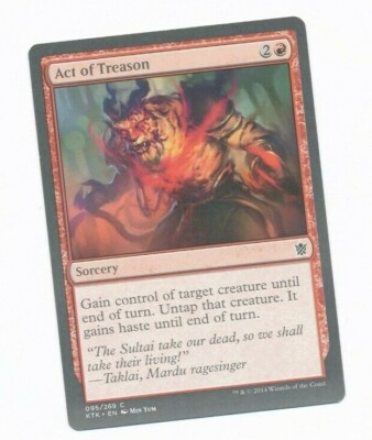 Act of Treason | MTG Magic the Gathering Khans of Tarkir | Misprint | LP |  eBay