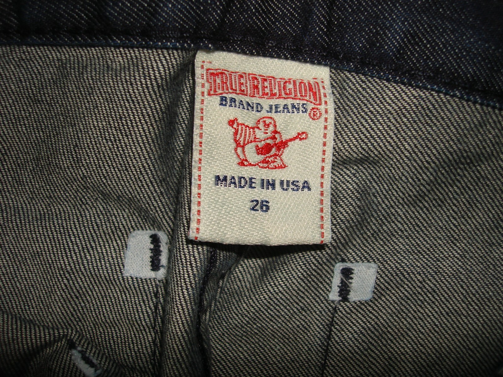 New True Religion Jeans Pants Women's Original Button Fly Fit Denim Dark Blue 26 image 4